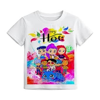 Buy cover n fashion Kpop Huntrix Holi Casual Unisex Round Neck Half ...