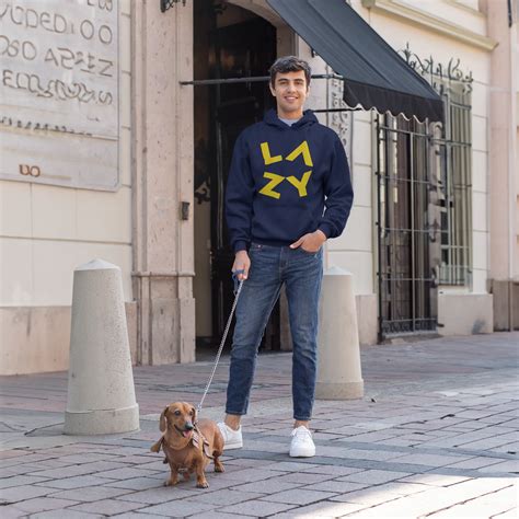 LAZY Navy Blue Oversized Hoodie (Heavyweight) – Lazy Hippos