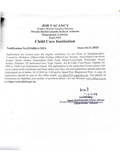 Image result for Job Vacancy Notification