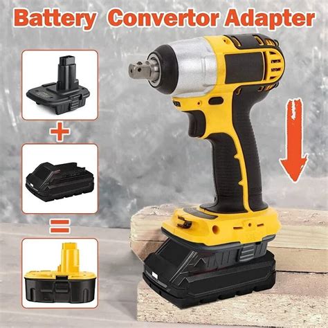 18V - Allows Use Of Milwaukee 18V Battery On Dewalt 18V Tools (DM18D ...