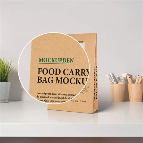Free Food Carry Bag Mockup PSD...