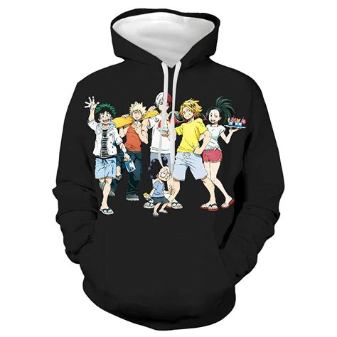 Anime Bnha Cosplay Hoodie My Hero Academia Todoroki Shoto Izuku ...
