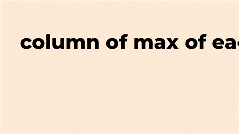 Image result for How to Find Max Column in MySQL