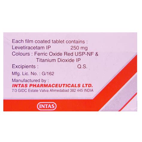 Levera-250 Tablet 10's Price, Uses, Side Effects, Composition - Apollo ...