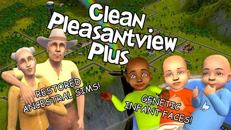 Mod The Sims - Clean Pleasantview Plus: Restored Ancestral Sims ...