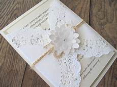 Doily Wedding Invitation by Shabby Chic Lace Doily Flower Wedding Invitation Invite Doily Wedding Invitation