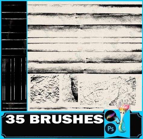 Torn Edge Paper Photoshop Brushes: Mixed Media Texture Brush Set - Etsy ...