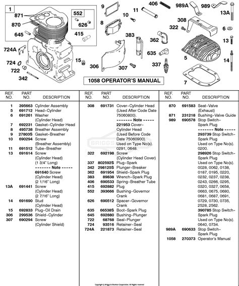 Briggs and Stratton 326437-0758-01 Parts Diagram for Cylinder, Head ...