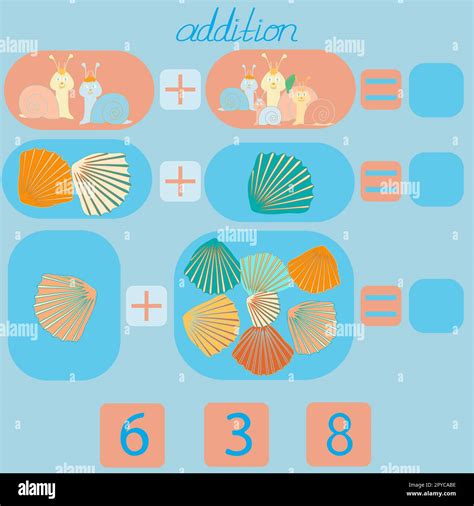 count the snails and shells in the picture and put the right number in ...