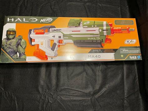 Halo Assault Rifle Dart Blaster Nerf MA40 Motorized Gun Infinite with ...