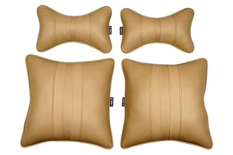 Able Sporty Kit Seat Cushion Neckrest Pillow Beige For FORD FIGO ASPIRE ...