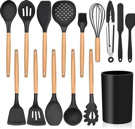 Amazon.com: Kitchen Utensils Set, 26 Pcs Non-Stick Silicone Cooking ...