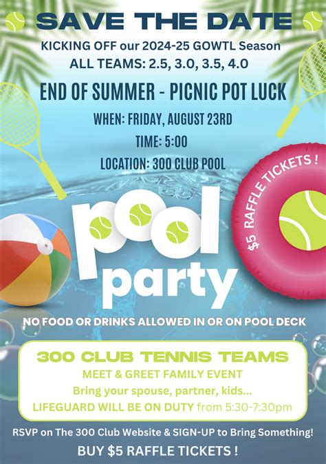 Pool Party – 300 Club Swim and Tennis Club in Gainesville Fl