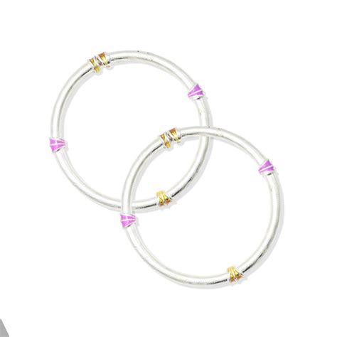 Silver Variants Of Ordinary Radiant Kada(Pair) – Khushbu Jewellers