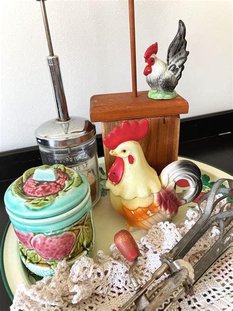 Vintage Farmhouse Kitchen Decor, Rooster Kitchen Decor, Rustic ...