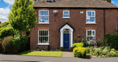 Lexica - Show the facade of a typical middle class house in Macclesfield UK