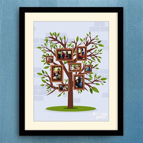 Family Tree Collage Frame 2 | Personalized Family Tree Collage Frame ...