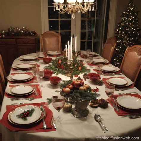 Holiday Table Setting | Stable Diffusion Online