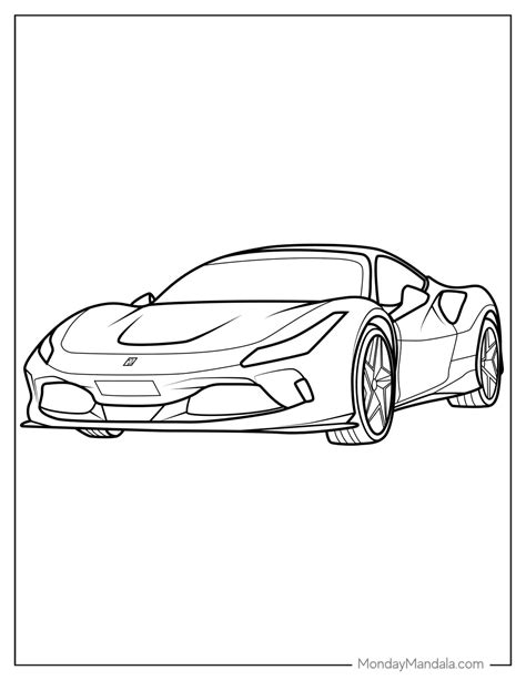Ferrari Coloring Pages For Kids