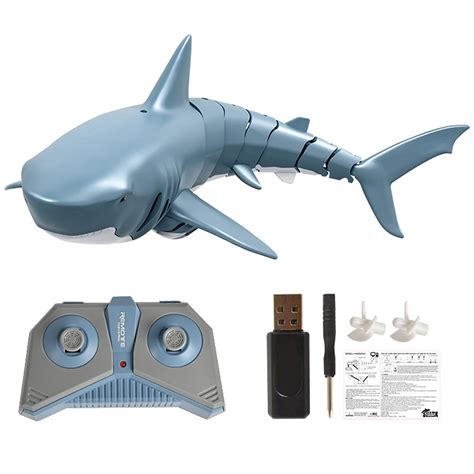 RADIONICS Kid Mini Rc Shark Remote Control Swim Toy Underwater Electric ...
