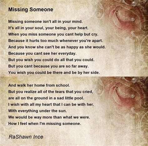 Poems About Missing Loved Ones Missing You Sympathy Poem, Remembrance