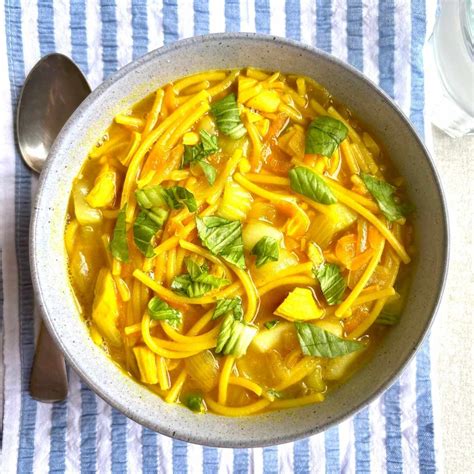 Ginger & Turmeric Chicken Noodle Soup - Green Homemaking