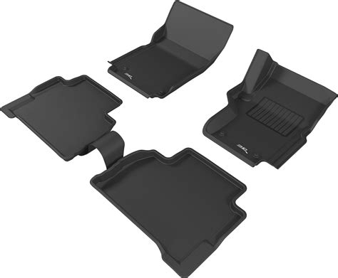 Fits VW Amarok Dual Cab 2010 - 2021 3D Kagu Black Rubber Car Floor Mats ...