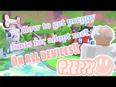 HOW TO GET DIFFERENT PREPPY FONTS IN ADOPT ME | ALL DEVICES | - YouTube