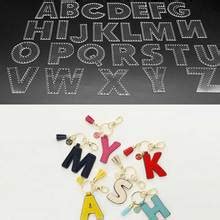 Купить Акриловый кожаный шаблон алфавита буквы брелок для ключей на ...