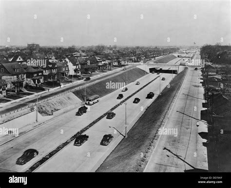 Limited access highway Black and White Stock Photos & Images - Alamy