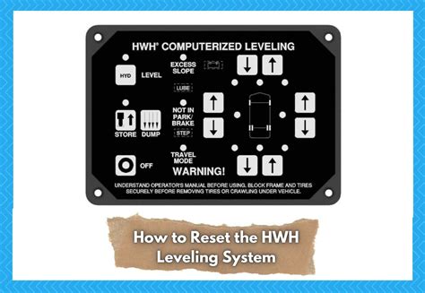 Image result for HWH Leveling System Reset Procedure