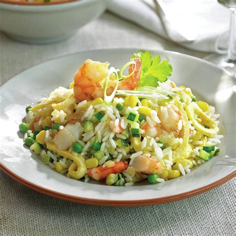 Arroz con gambas y verduritas