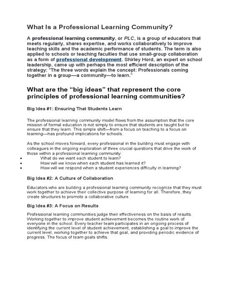 Image result for Developing a Professional Learning Community