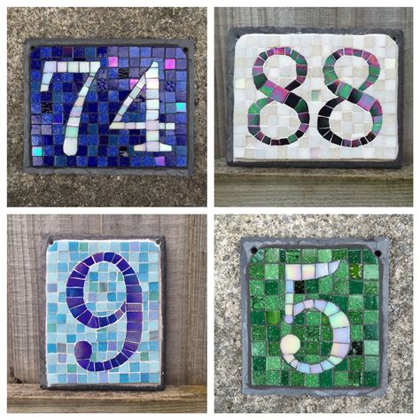 mosaic tile house number plaque - Annika Schilling