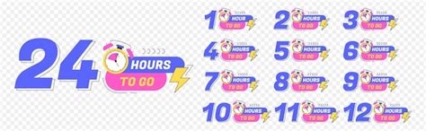 Urgency countdown timer number of day left last offer labels with alarm ...