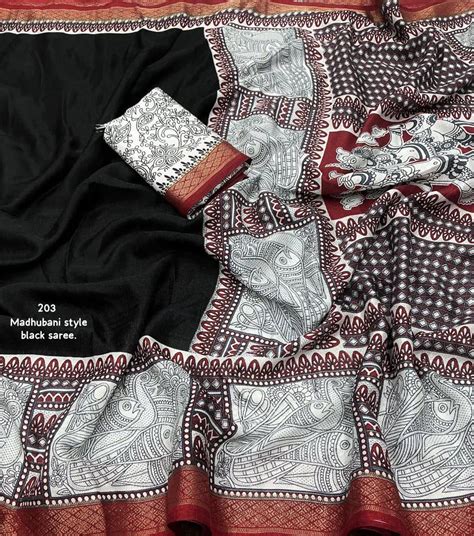 Madhubani Style Back Printed Saree - NextBuy