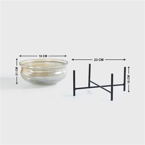 Buy Splendid Glass Decorative Bowl with Stand from Home Centre at just ...