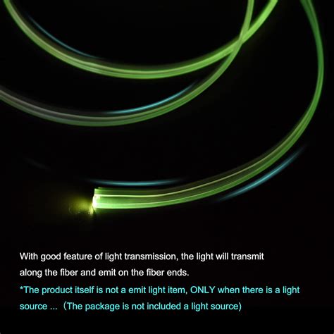 Buy MECCANIXITY PMMA Side Glow Fiber Optic Cable 3mm Dia 10mm Width 3 ...