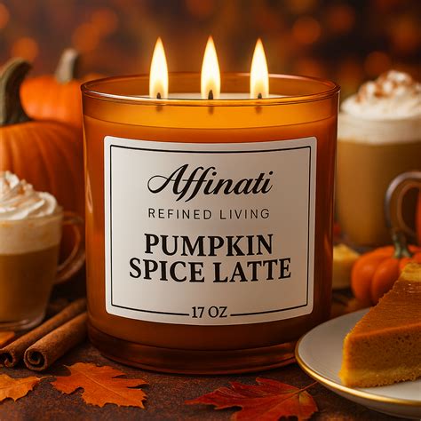 Pumpkin Spice Latte 3-Wick Candle | Cozy Fall Coffee Scent – Affinati