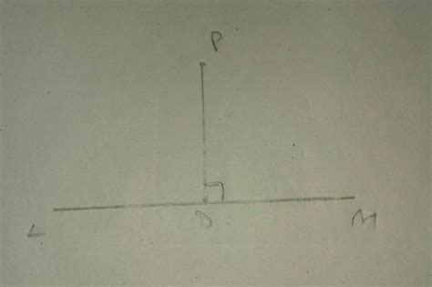 draw a line LM and take a point P not lying on it .using set squares ...