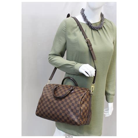 LOUIS VUITTON Speedy 30 Bandouliere Damier Ebene Shoulder Bag-US