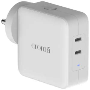 Croma 65W Type C 2-Port Fast Charger (Adapter Only, Advance GaN ...