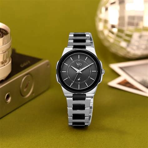 Buy Online Vyb Nimbus By Fastrack Quartz Analog Black Dial Two Toned ...