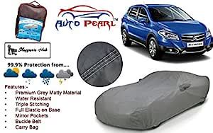 Auto Pearl Tripple Stich Grey Matty Car Body Cover with Buckle Belt ...