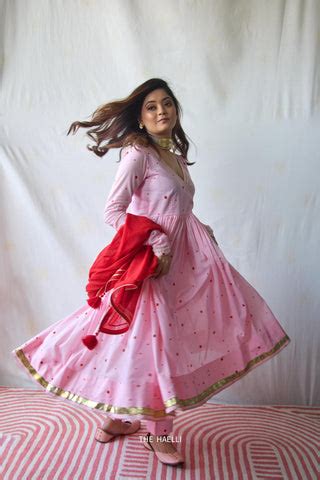 Polka Story Pink Kurta Set – The Haelli