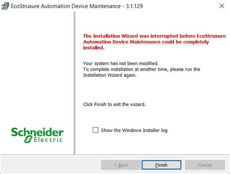 How to fix the issue of not being able to install EcoStruxure ...