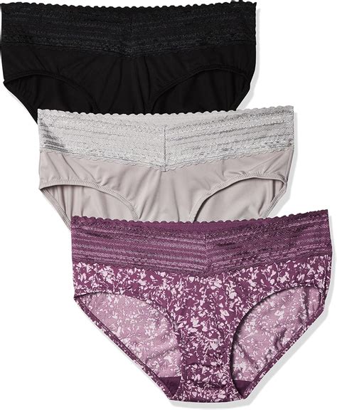 Warner's womens Blissful Benefits No Muffin 3 Pack Hipster Panties ...