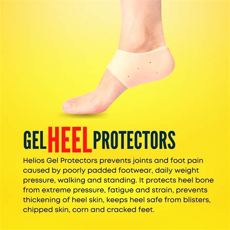 Helios Gel Heel Protectors – Unisex, Universal Size – Heel Pain Relief ...