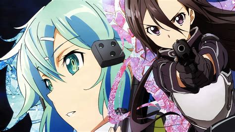 Sword Art Online II HD Wallpaper with Kirito and Sinon