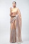 Buy Peach Tissue, Handloom Cotton Zari Suvarna Saree With Running ...